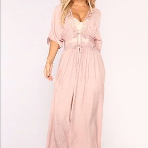 Fashion Nova Pink Long Kimono